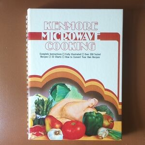 Kenmore Microwave Cooking Vintage Illustrated Hardcover Cookbook